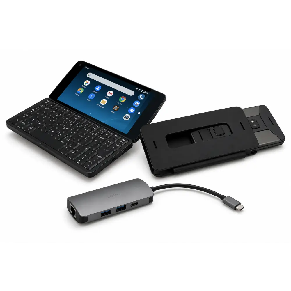 Cosmo Communicator Dual SIM 6GB/128GB + Leather Pouch & USB-C Hub - Smartphone