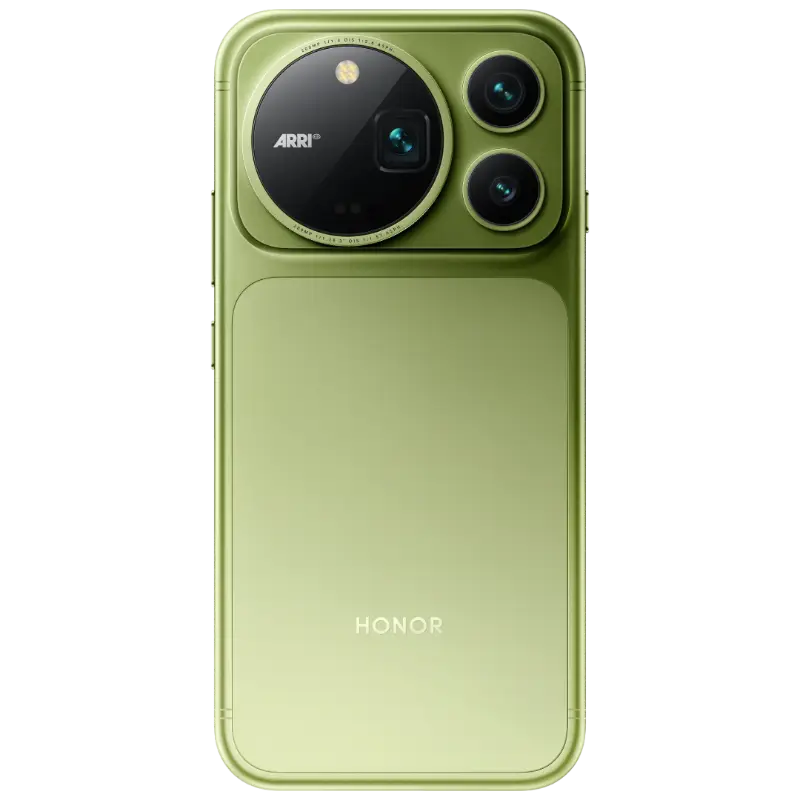 HONOR Magic9 Pro Max in Moss Green, rear view