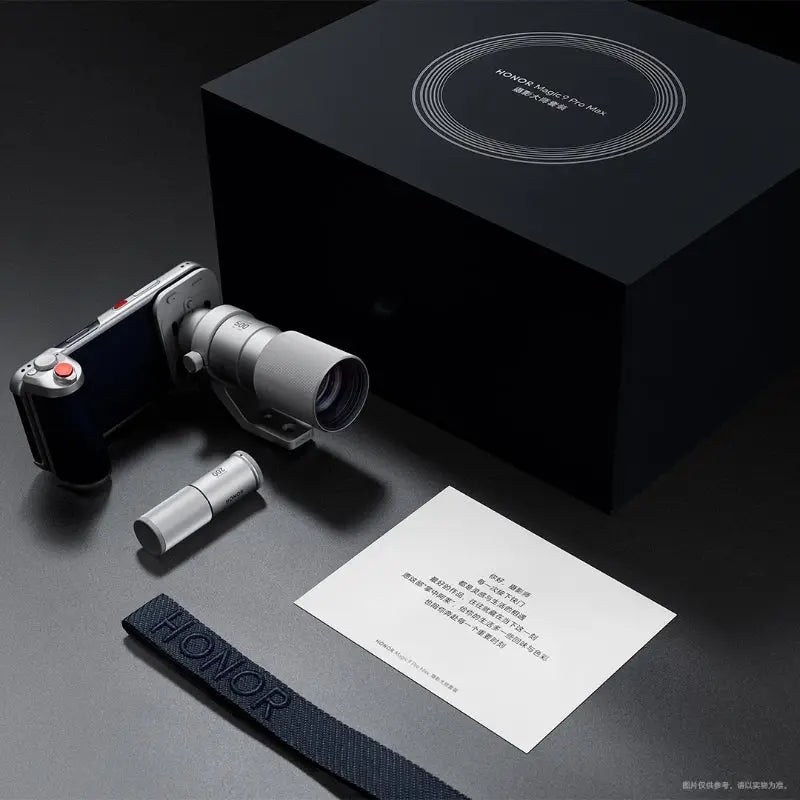 HONOR Magic9 Pro Max Photography Master Kit in Shadow Black, assembled camera kit and accessories
