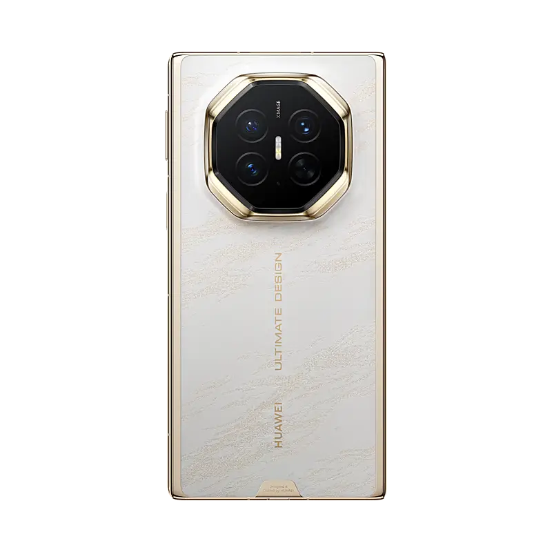 HUAWEI Mate XT 2 ULTIMATE DESIGN Bright White folded rear straight view