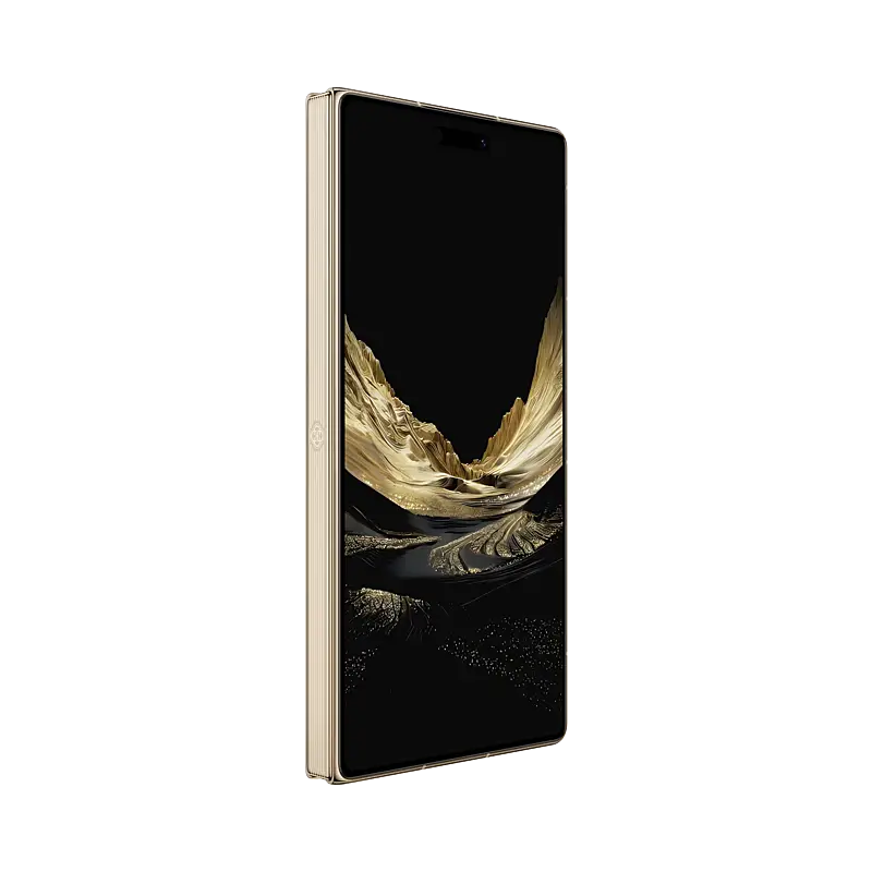 HUAWEI Mate XT 2 ULTIMATE DESIGN Dark Black folded cover display angled view