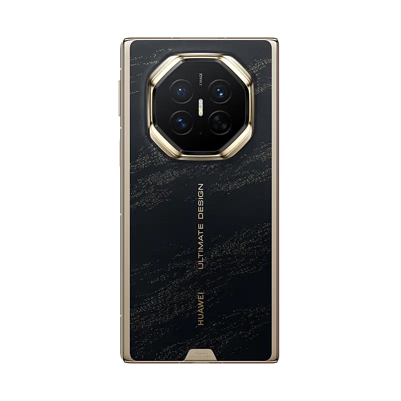 HUAWEI Mate XT 2 ULTIMATE DESIGN Dark Black folded rear straight view