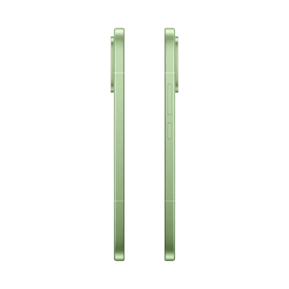 POCO F9 Pro Aurora Green side profiles