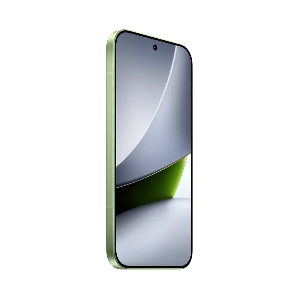 POCO F9 Pro Aurora Green front right angle
