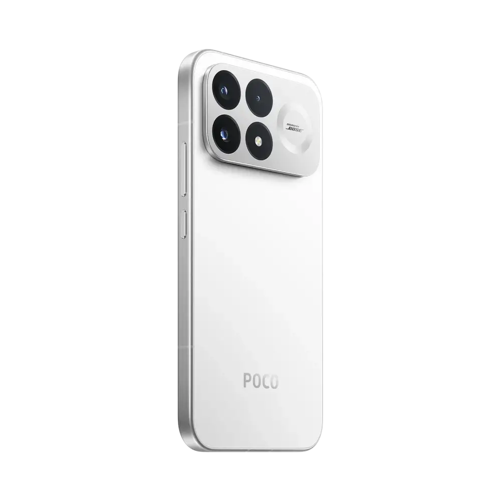 POCO F9 Pro White rear angle
