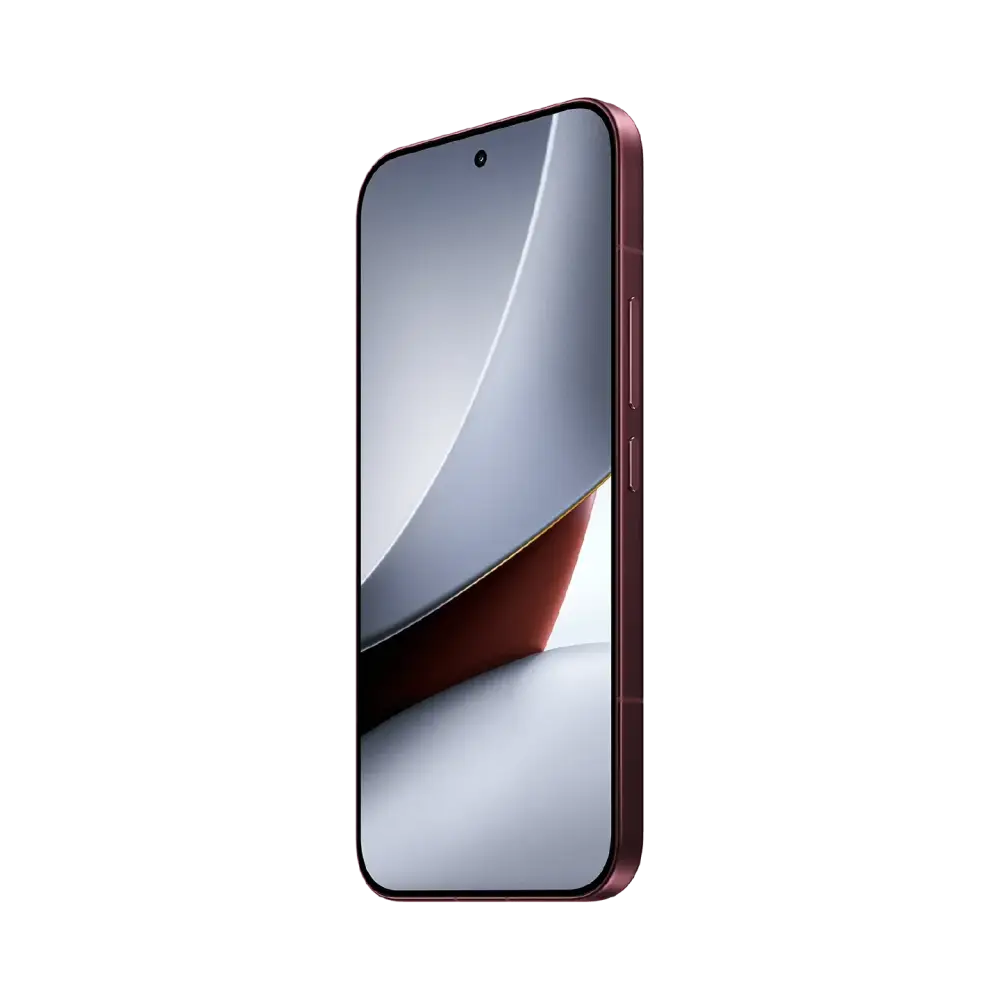 POCO F9 Ultra Dark Cherry, front three-quarter view