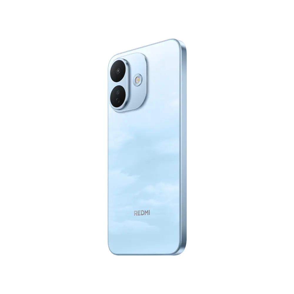REDMI Note 17 Pro 5G in Sky Blue, angled rear view