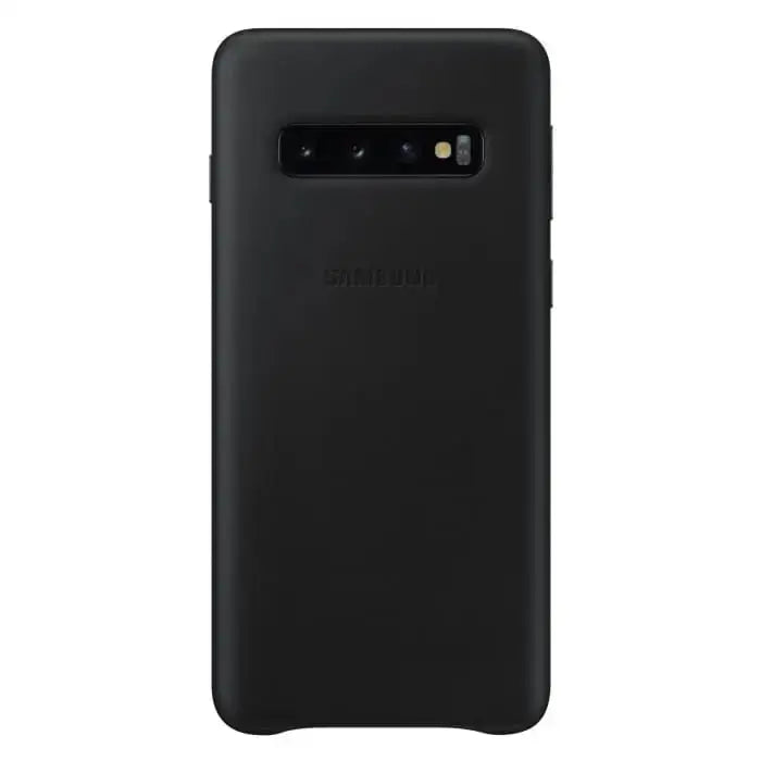 Samsung - Leather Cover Case Black for Samsung Galaxy S10 image 1