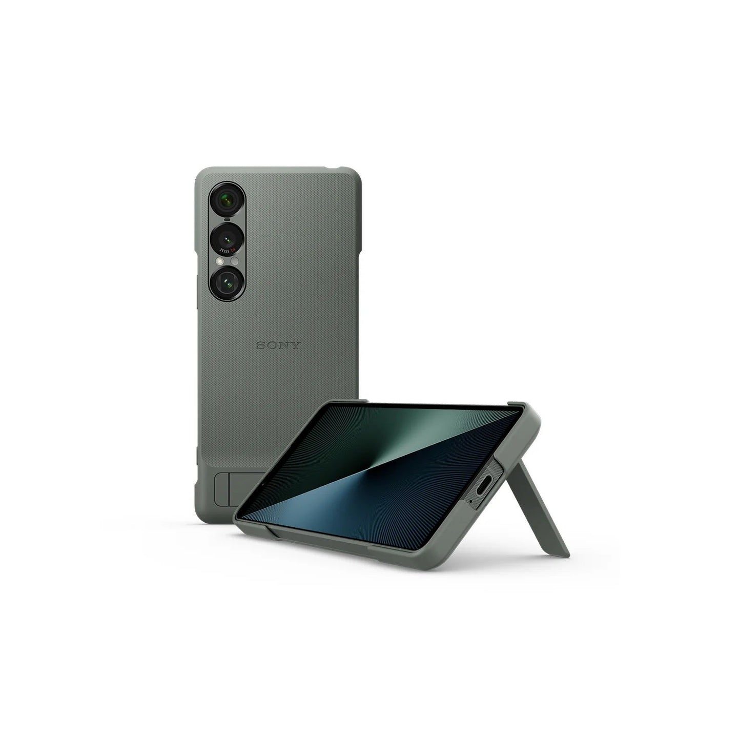 Sony Xperia 1 VII Case with Stand (XQZ-CBFS) - Moss Green - Accessory