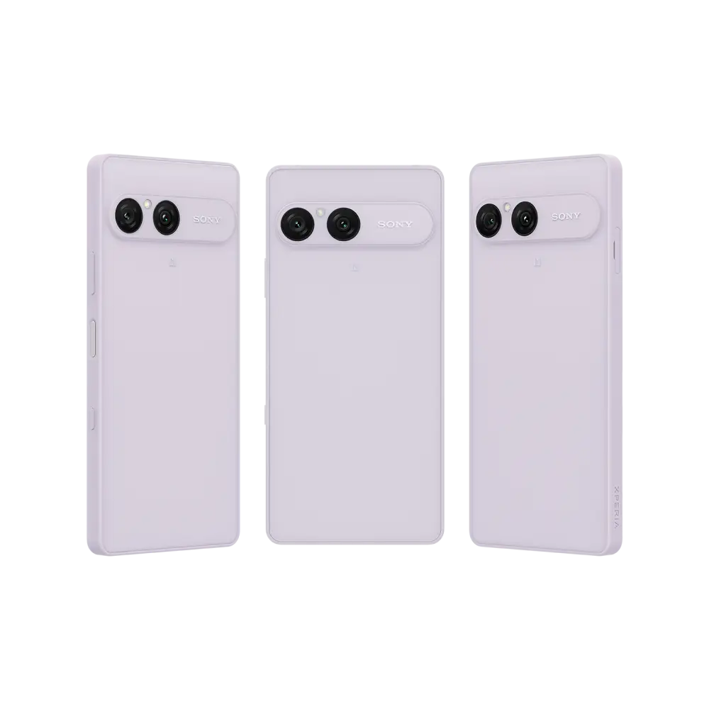 Sony Xperia 10 VIII XQ-GH74 (Global) Misty Lilac three-quarter rear views