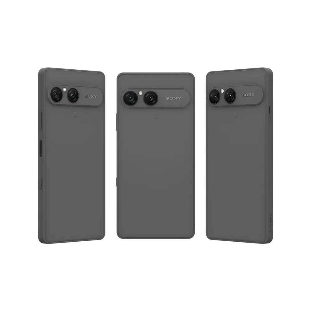 Sony Xperia 10 VIII XQ-GH74 (Global) Frosted Gray three-quarter rear views